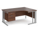 Maestro Cable Managed Leg Ergonomic Desk with Fixed Pedestal